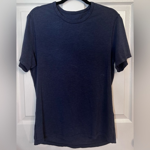 Lululemon Men’s 5 Year Basic Tee- Heathered Nautical Navy/Size Medium - Picture 6 of 6